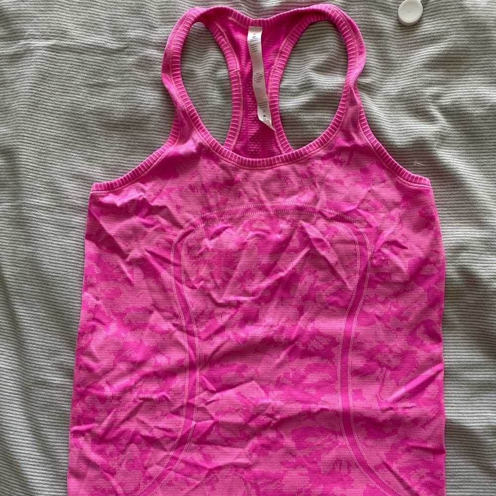 Lulu lemon pink camp tank top - size 8